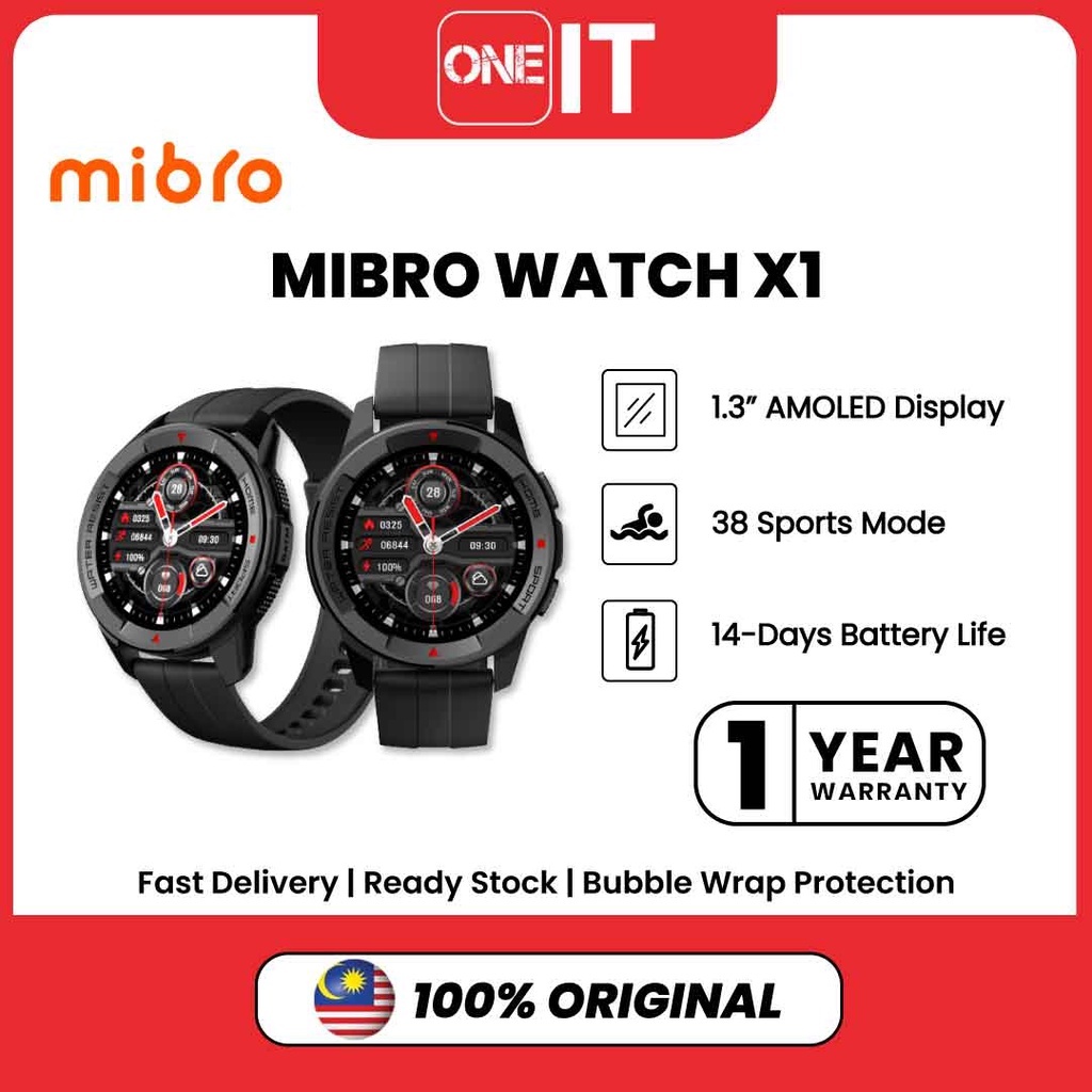 Mibro Watch X1 Smart Watch 1.3'' SpO2 PPG Bio Heart Rate Sensor & 38 ...