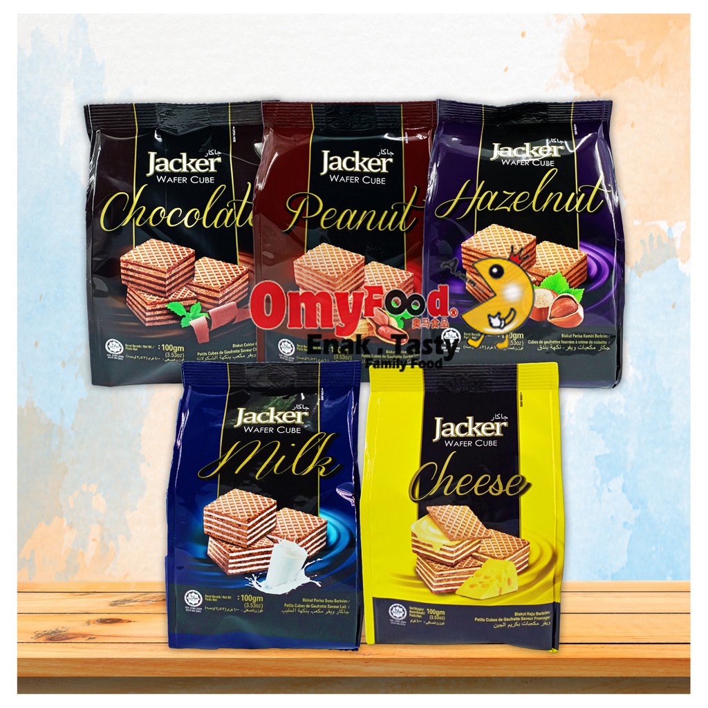 [SHORT EXPIRED]100g Jacker Wafer Cube [Hazelnut / Chocolate / Milk