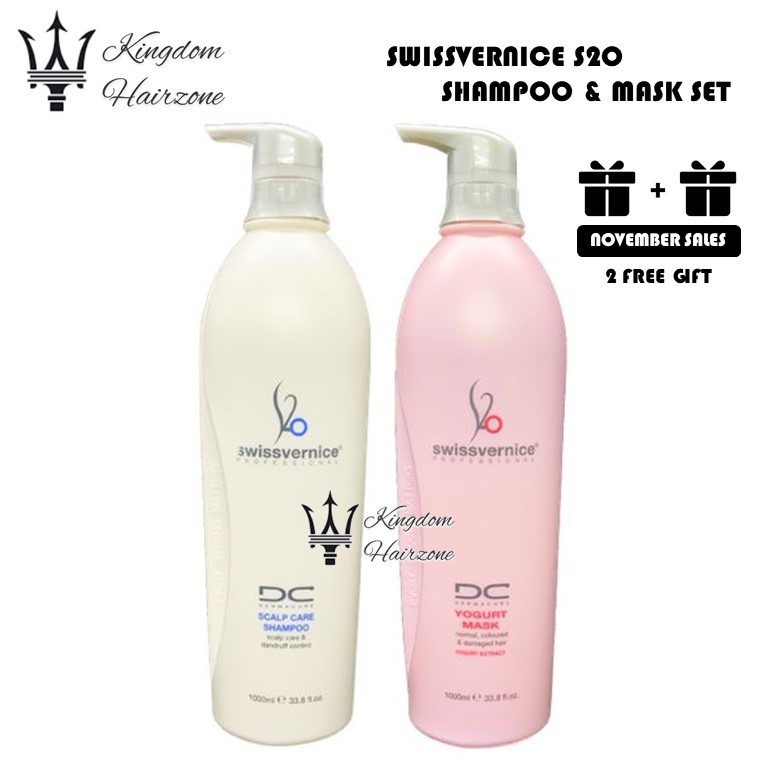 [2 FREEBIES] Swissvernice s2o Scalp Care Shampoo & Yogurt Mask (For