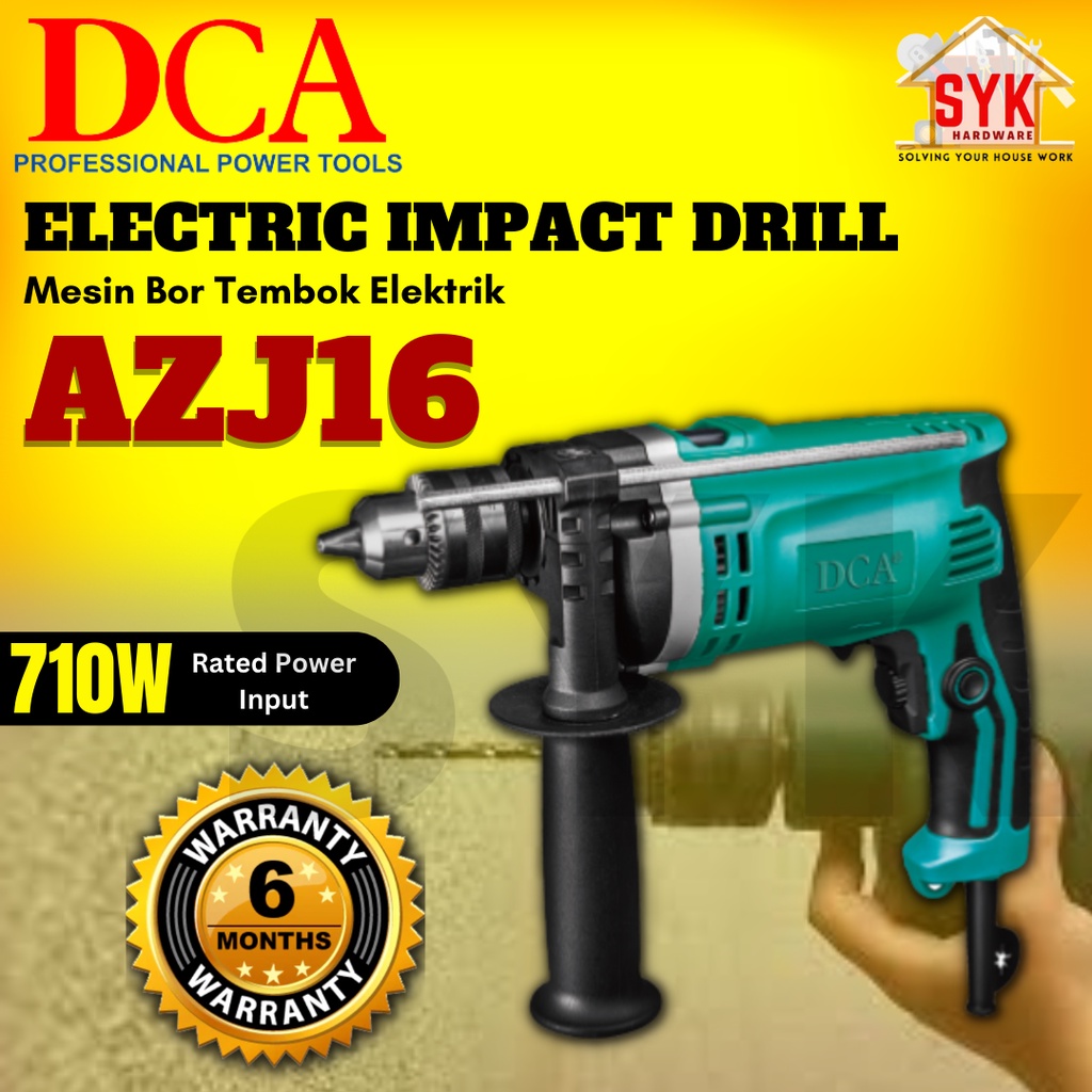 SYK DCA AZJ16 710W Electric Impact Drill Concrete Wood Drill Machine ...