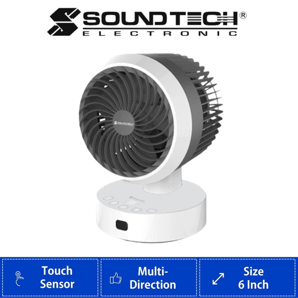 Soundteoh ACF-9 Air 6-Inch Circulation Fan | Stand Fan | Table Fan ...
