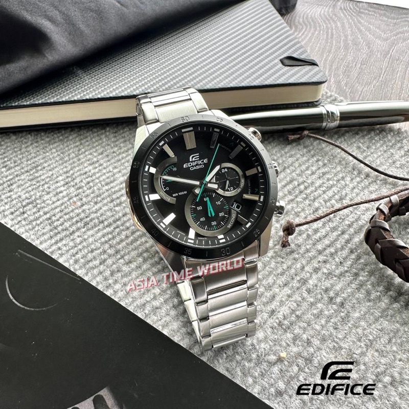 with Malaysia Dial Shopee Edifice Official Silver | Chronograph Watch Men Black EFR-573DB-1A Steel Stainless Marco]