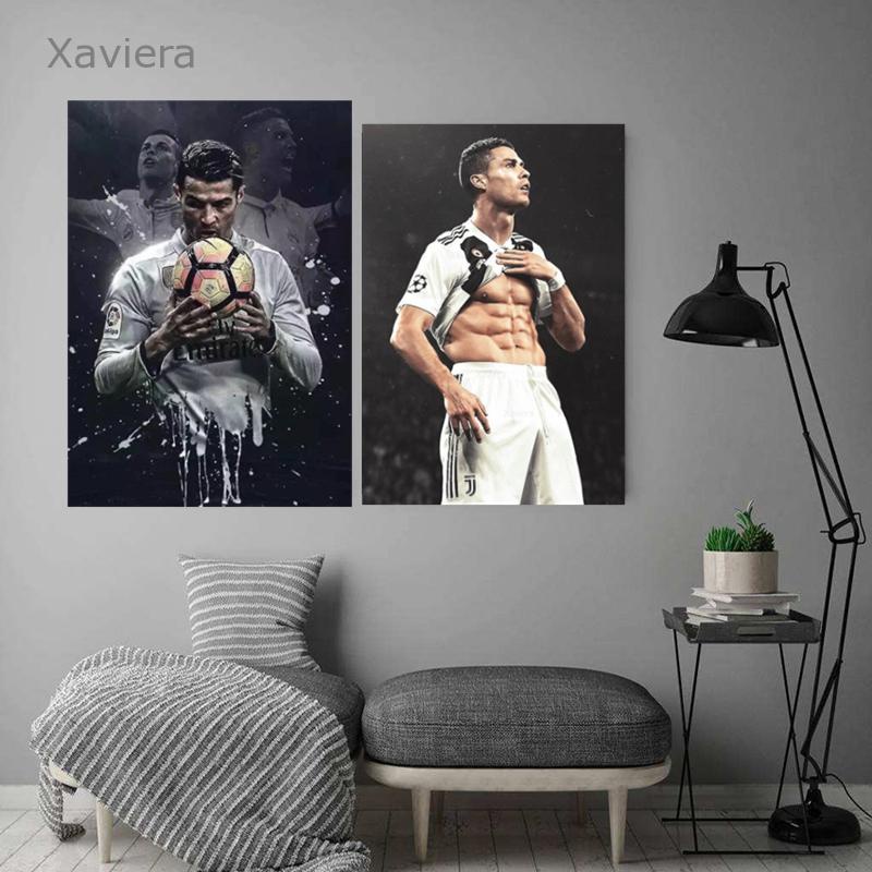 Cristiano Ronaldo Poster Football Star Mvp Art Canvas Painting On The