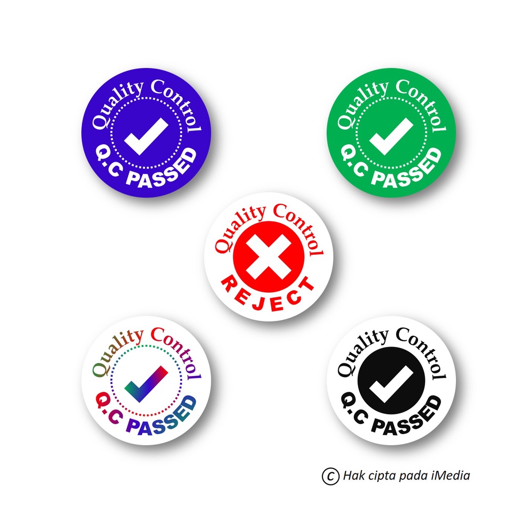 Qc PASSED Sticker Sticker QUALITY CONTROL Qc Stickers Reject