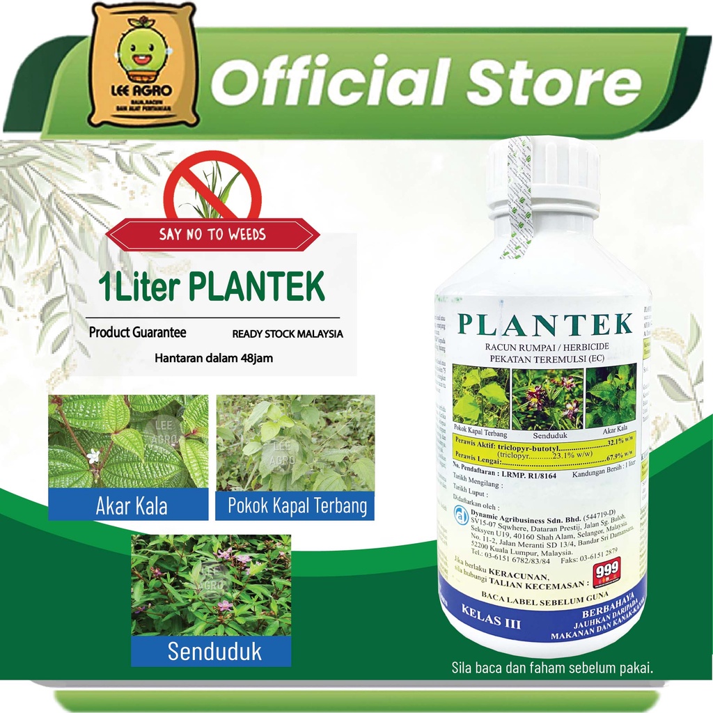 TRI-ESTER/PLANTEK (TRICLOPYR-BUTOTLY 32.1%)RACUN Pokok/ANAK KAYU/Rumput ...