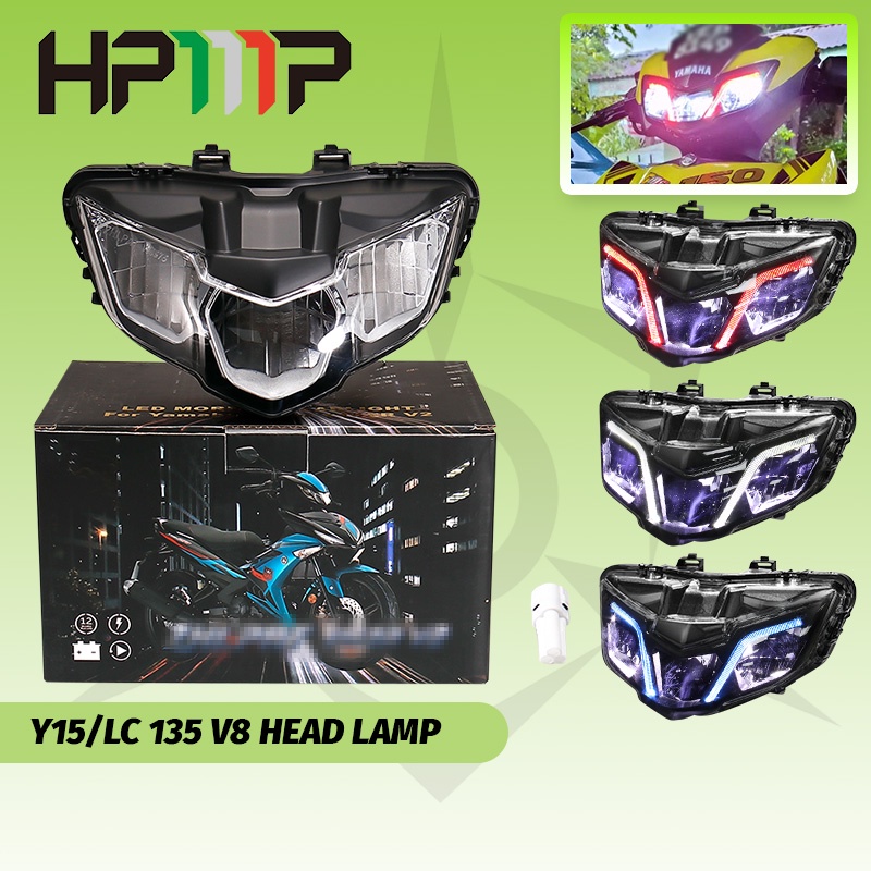 🔥HPMP💯 YAMAHA Y15 Y15ZR V2 LC135 V8 HEAD LAMP LED Headlight Yamaha