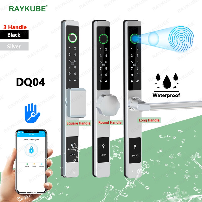 RAYKUBE DQ04 Waterproof Bluetooth TT LOCK Remote Unlock Fingerprint ...