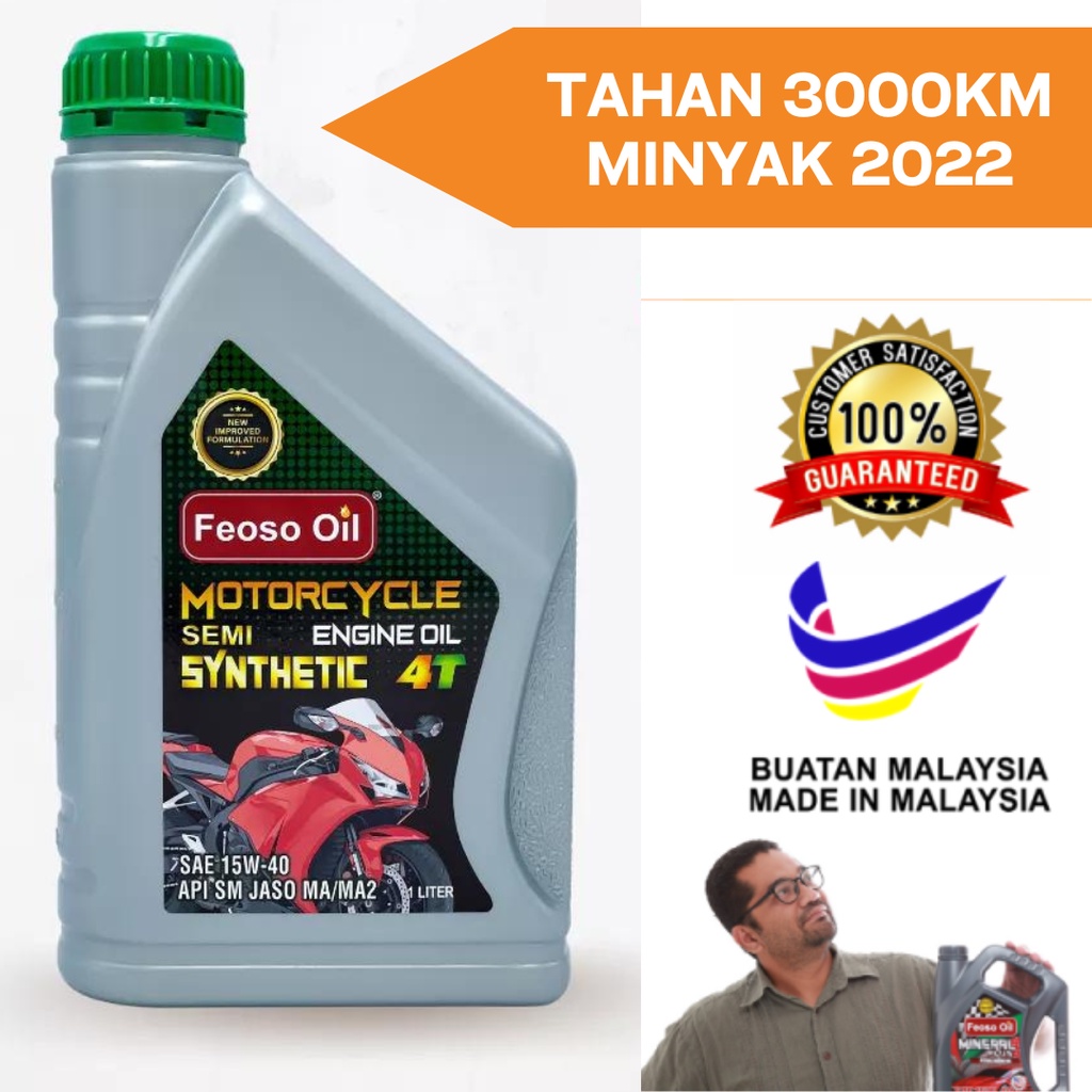 [ORIGINAL] Minyak 4T VIRAL Semi Syn 15W40 Feoso Engine Oil Motorcycle