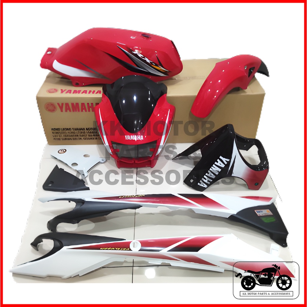 COVERSET RXZ CATALYZER (5PV) MERAH PUTIH / RED WHITE HLY (COMPLETE SET ...