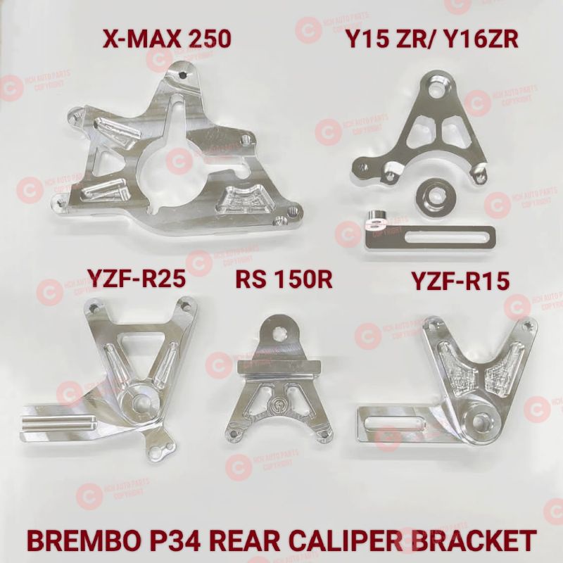 P34 CALIPER BRACKET (FRONT/REAR) 2POT - Y15ZR/ LC 135/ RS 150/ RSX/ VF3 ...