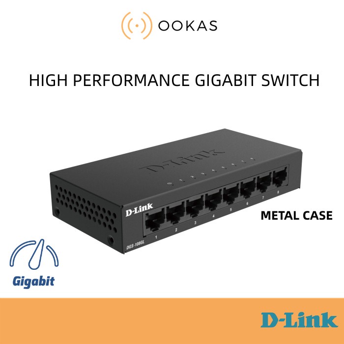 DGS-105 - 5-Port Gigabit Desktop Switch In Metal Casing Malaysia