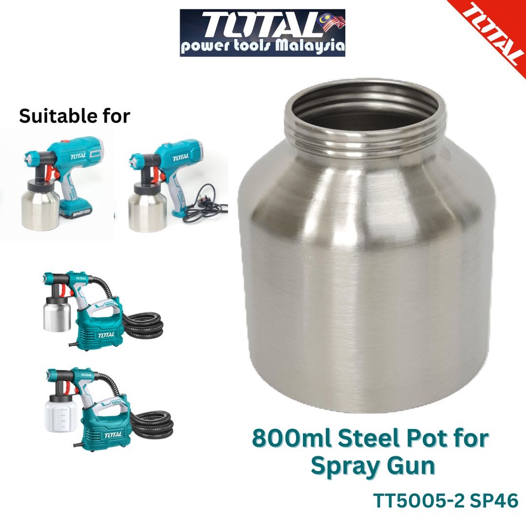 TOTAL Steel Pot for Spray Gun (800ml) Replacement Parts For TT3506