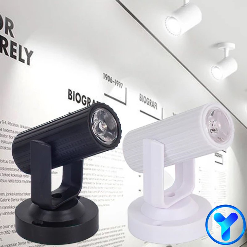 YAP 3W 360 Degree Rotation LED Small Spotlight Wall Mounted Backdrop ...