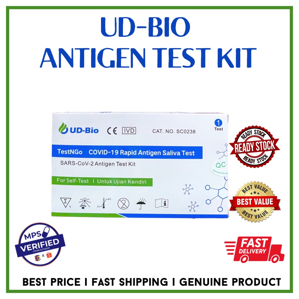 UDBio TestNGo Covid19 Rapid Antigen Saliva Test Kit (1 Test Kit