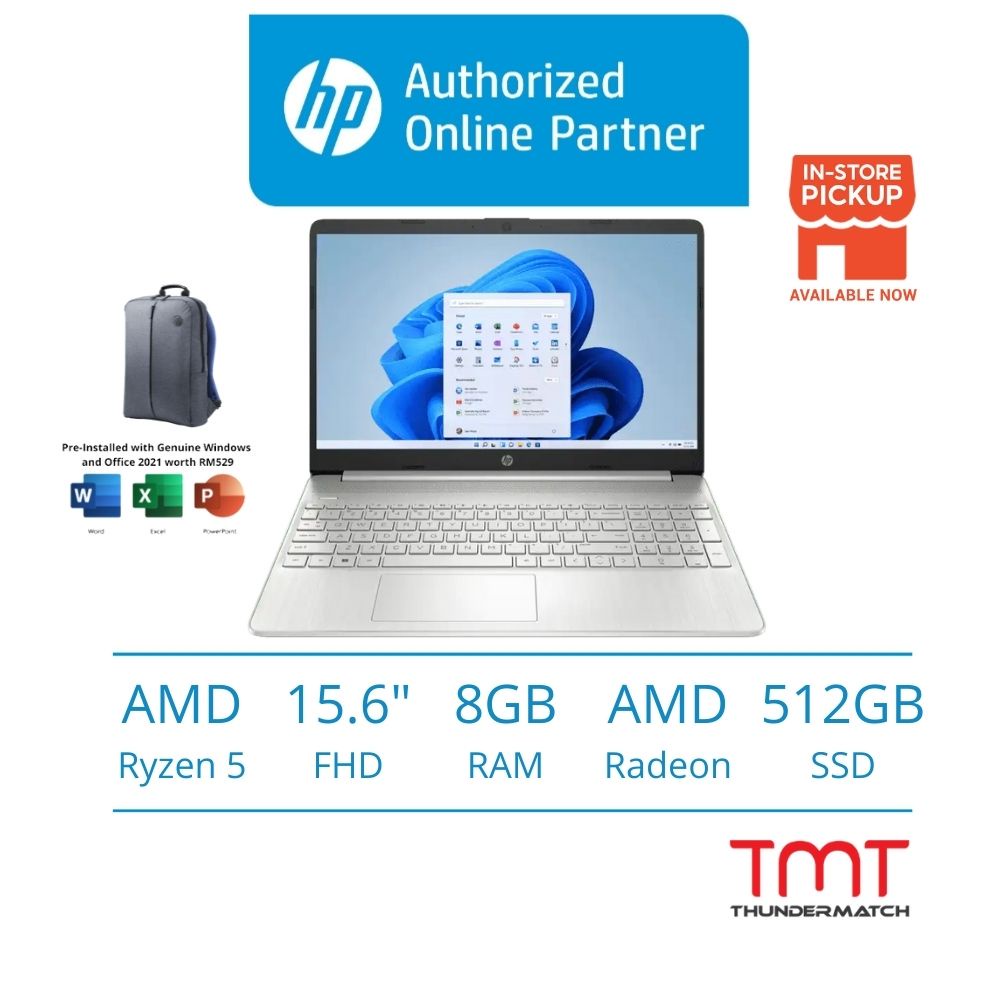 Hp 15s Eq3061au Eq3062au Eq3063au Laptop Amd Ryzen 5 5625u 8gb Ram 512gb Ssd 156 Fhd 6857