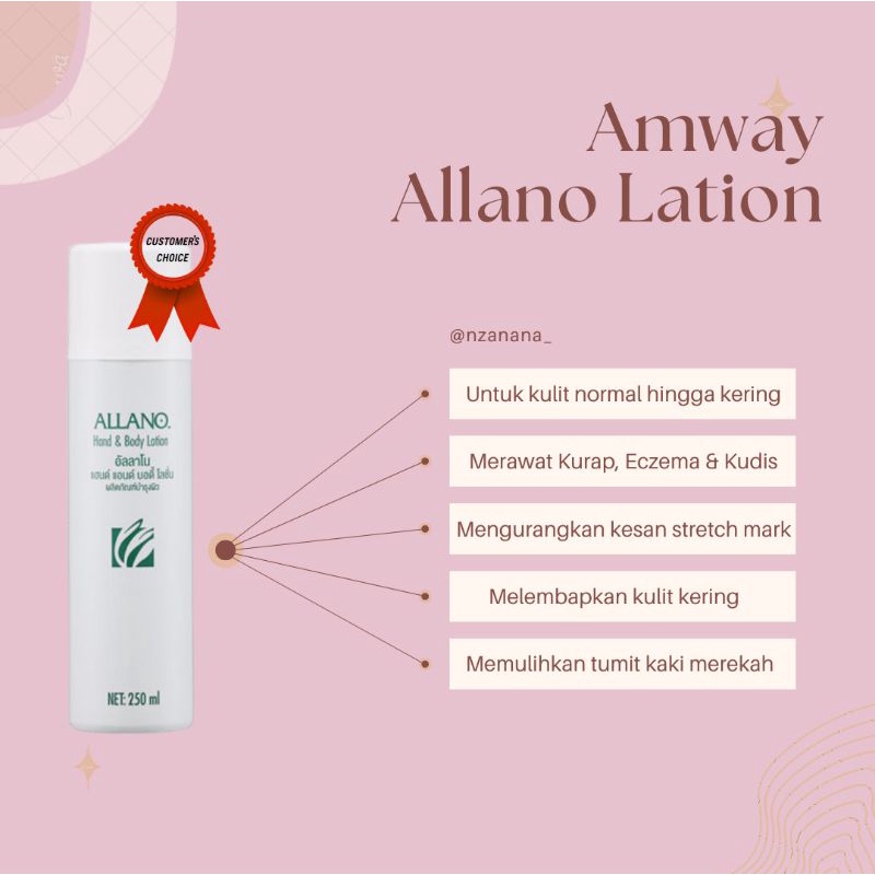 Allano Lotion Amway Hand and Body Lotion Shopee Malaysia