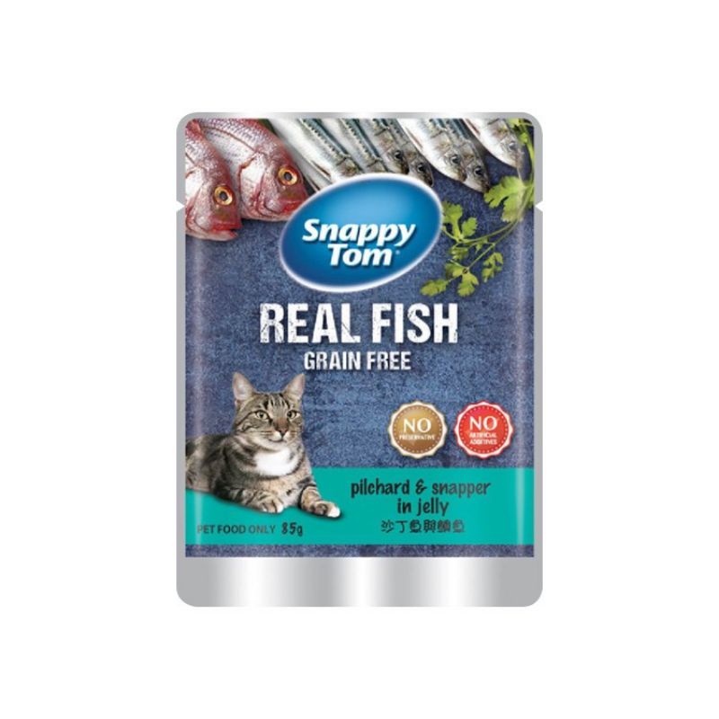 Snappy Tom Pouch Cat Food Makanan Kucing Basah 85G - Beef / Lamb ...