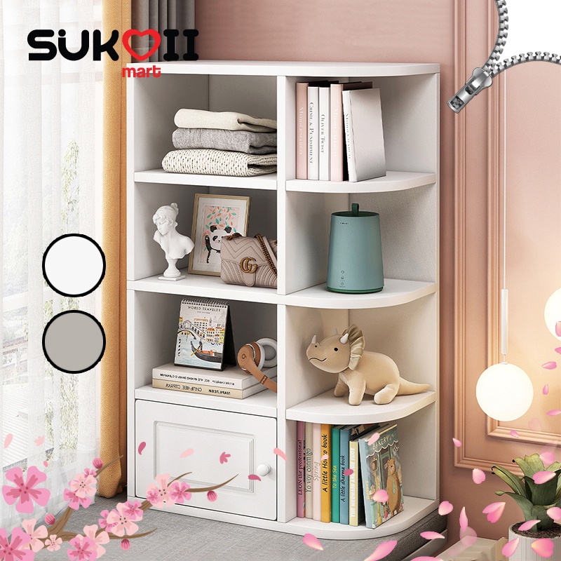 SKOI 4 Layer Bay Window Cabinet Bedroom Tatami Wall Bookcase Shelf ...