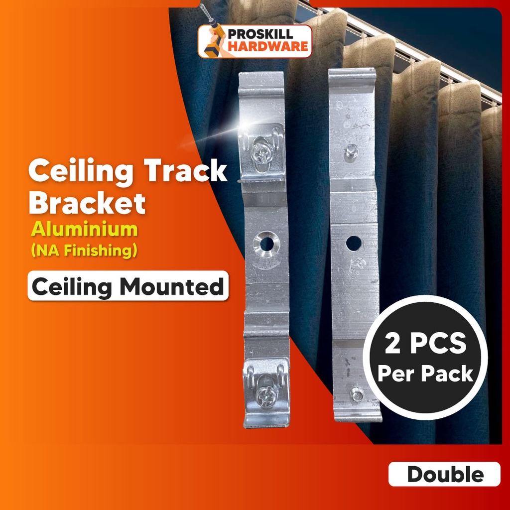 PROSKILL HARDWARE Double Ceiling Rail Bracket Curtain Rail Bracket