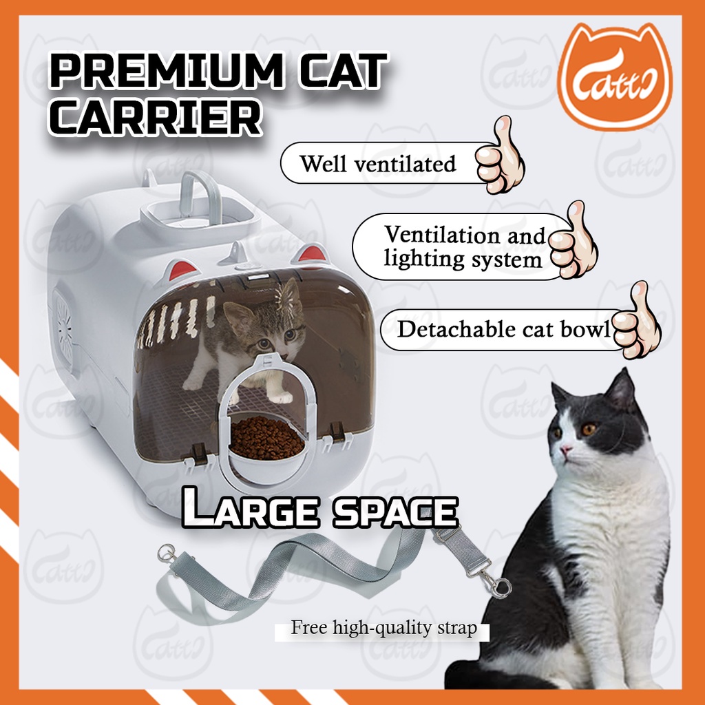 CATTO Premium Multi-function Portable Pet Cat Carrier Dog Big Cage ...