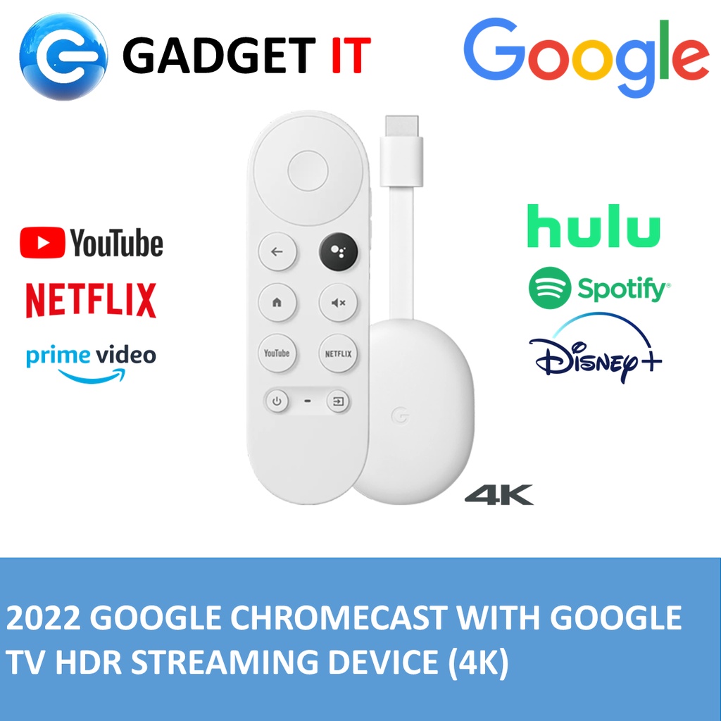 (READY STOCK) 2022 GOOGLE CHROMECAST WITH GOOGLE TV HDR STREAMING