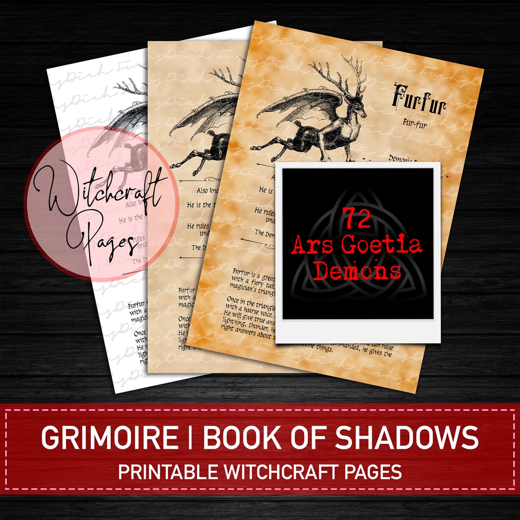 FuchsDich Printable FURFUR 72 Ars Goetia Demons | Witchcraft Pages ...