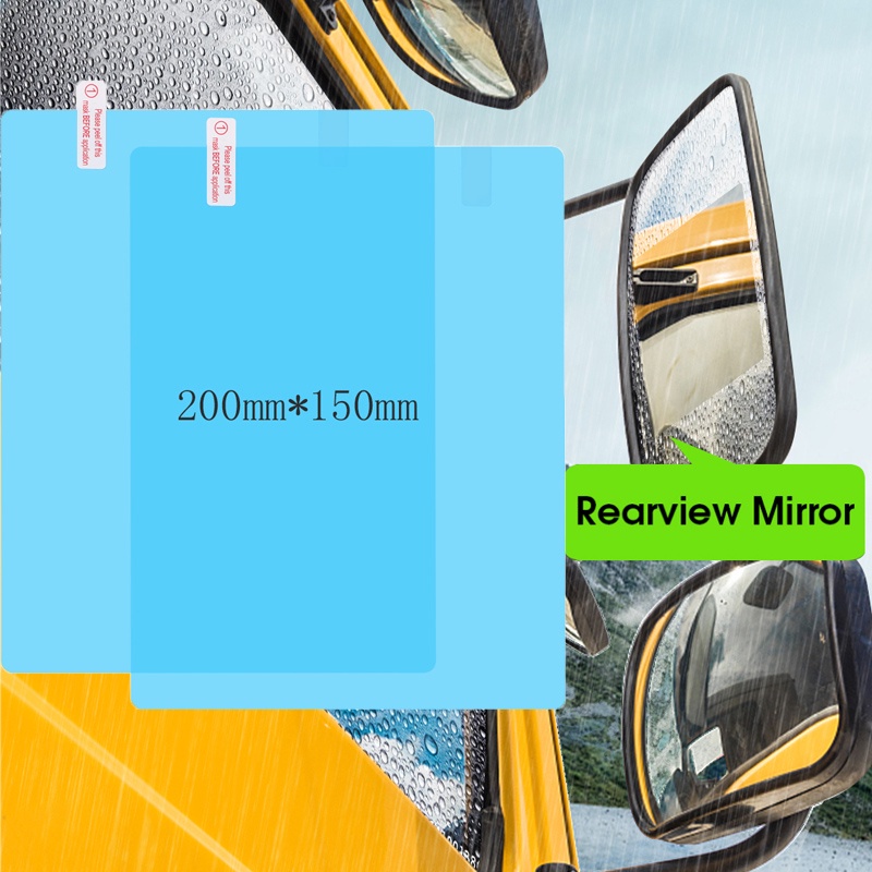 2Pcs/Set Large Truck Car Rain Film Rearview Mirror Protective Film Anti