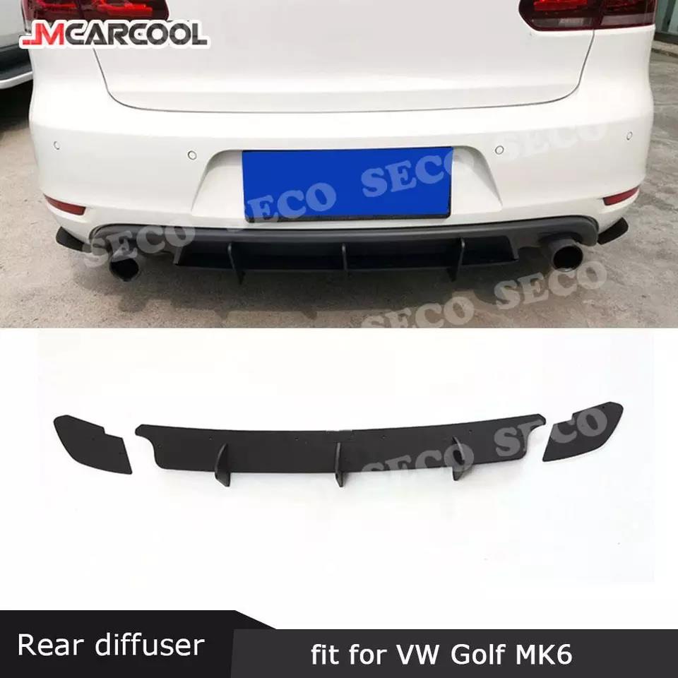 For Volkswagen Vw Golf Vi Mk Gti R Fins Shark Style Abs Rear Bumper Lip Diffuser Trim Cover