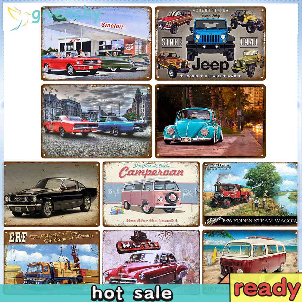 Retro Car Metal Tin Sign Plate Vintage Plaque Poster for Bar Pub Club ...