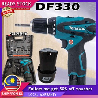 Makita DF330 12V 1400Rpm Cordless Drill Driver 12V Lithium Battery Rechargeable Hand Dril Cordless Drill Power Tools Set Shopee Malaysia