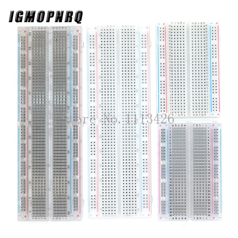 400 holes MB102 830 Points Solderless PCB Breadboard MB-102 Solderless ...