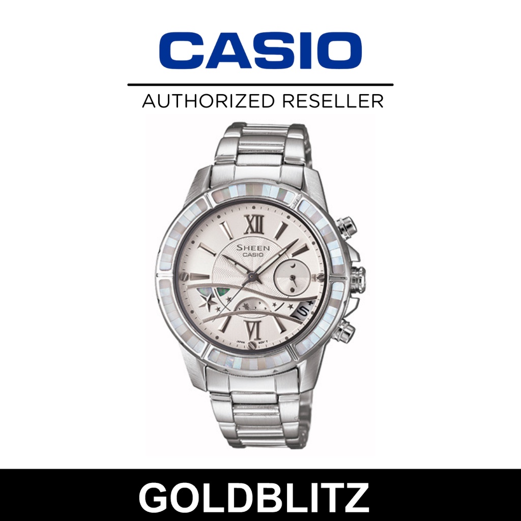 Casio Sheen SHE-5514D-7A Cruise Line Swarovski Elements Ladies Watch |  Shopee Malaysia