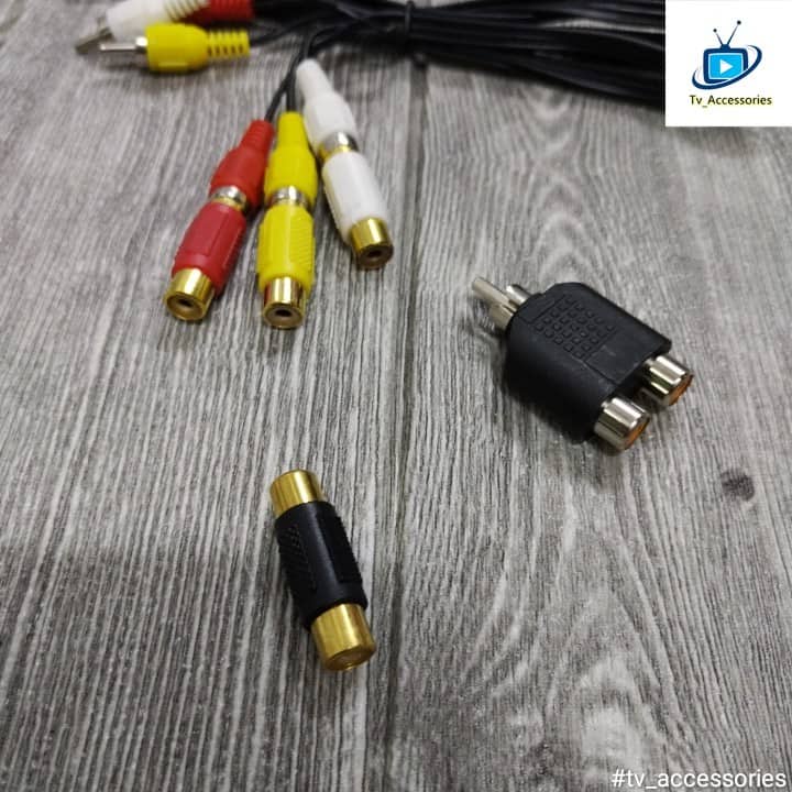 tv rca connector / rca splitter 1 to 2 / television rca video & audio