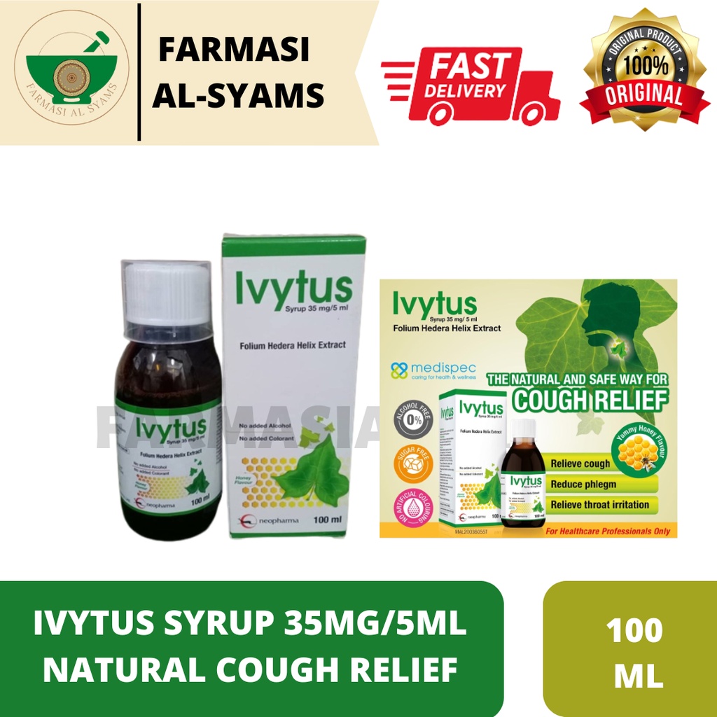 IVYTUS COUGH SYRUP 100ML (Dried Ivy Leaf Extract) | Shopee Malaysia