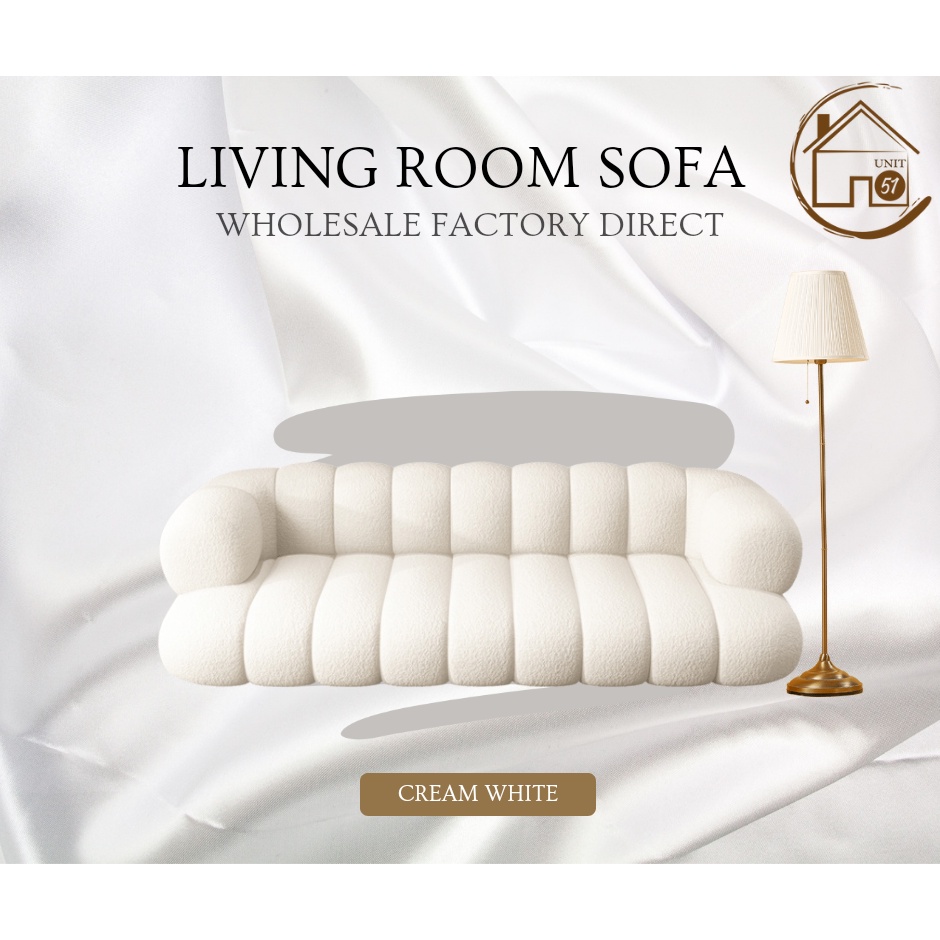 MUJI Cloud Sofa White Cream 2 seated 3 seated ins chair sofas | Shopee ...