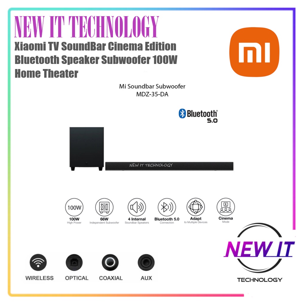 Xiaomi TV SoundBar Cinema Edition Bluetooth Speaker Subwoofer 100W Home
