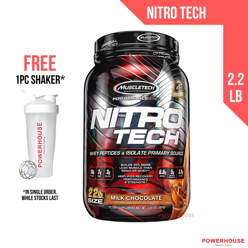Muscletech Performance Series NitroTech, 2.2 lbs [Nitro tech, Protein ...