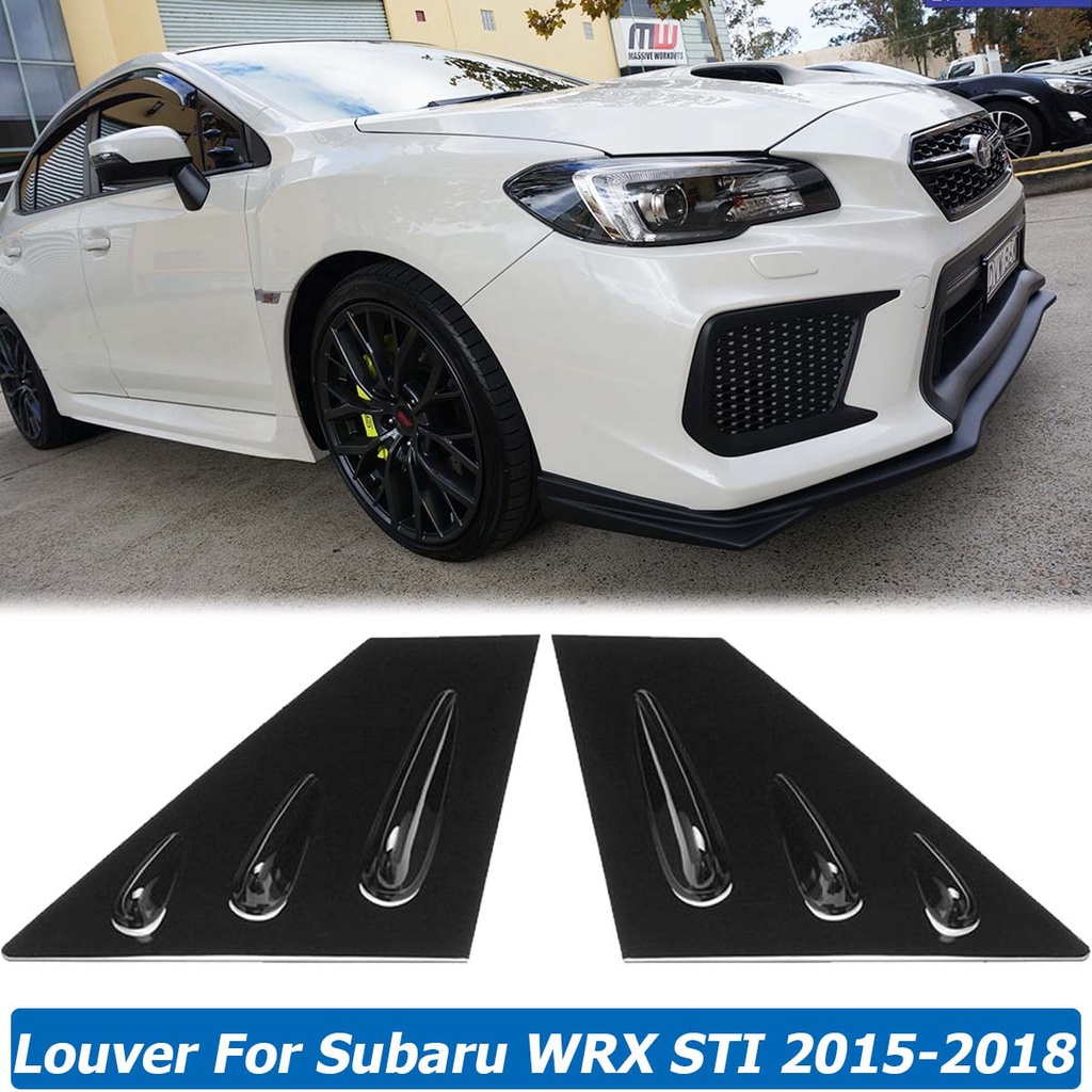 Front Window Louver Side Vent Visors For Subaru WRX STI 20152018 1/4