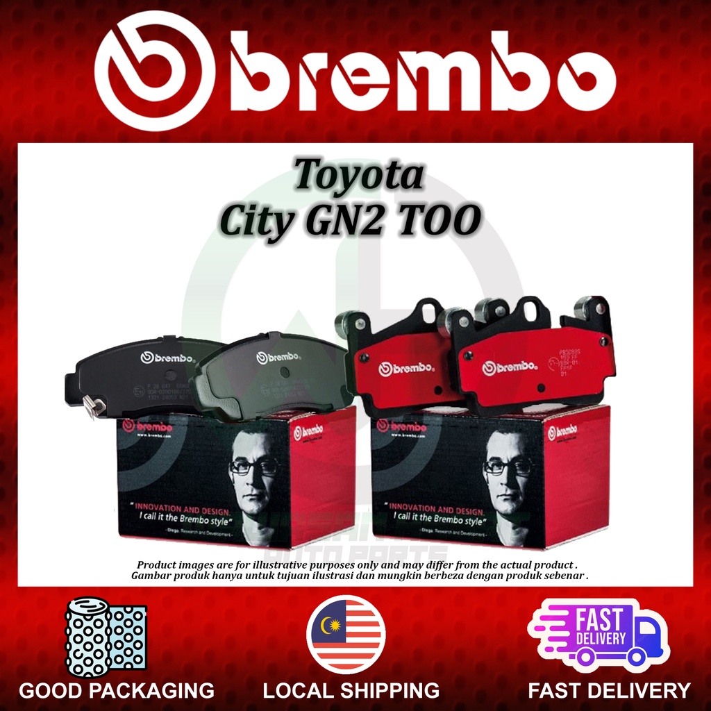 Honda City GN2 TOO Front Disc Brake Pad Brembo Metalic / Ceramic Nao
