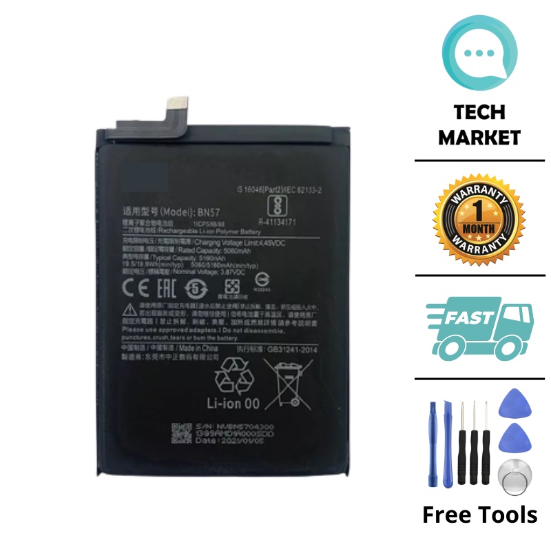 POCO X3 BATTERY REPLACEMENT SPARE PART (FREE TOOLS) Shopee Malaysia