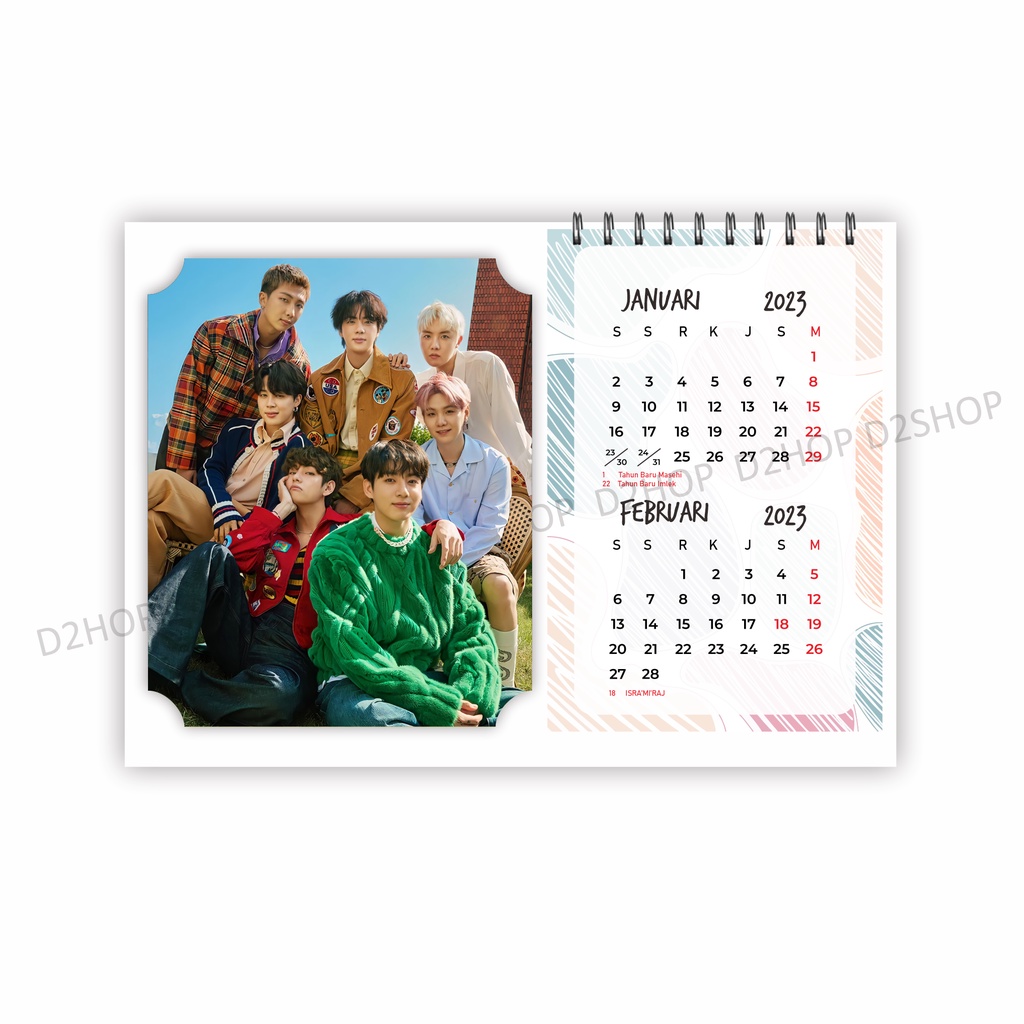 2025 NCT BTS BLACKPINK ENHYPEN TXT STRAYKIDS Calendar Shopee Malaysia