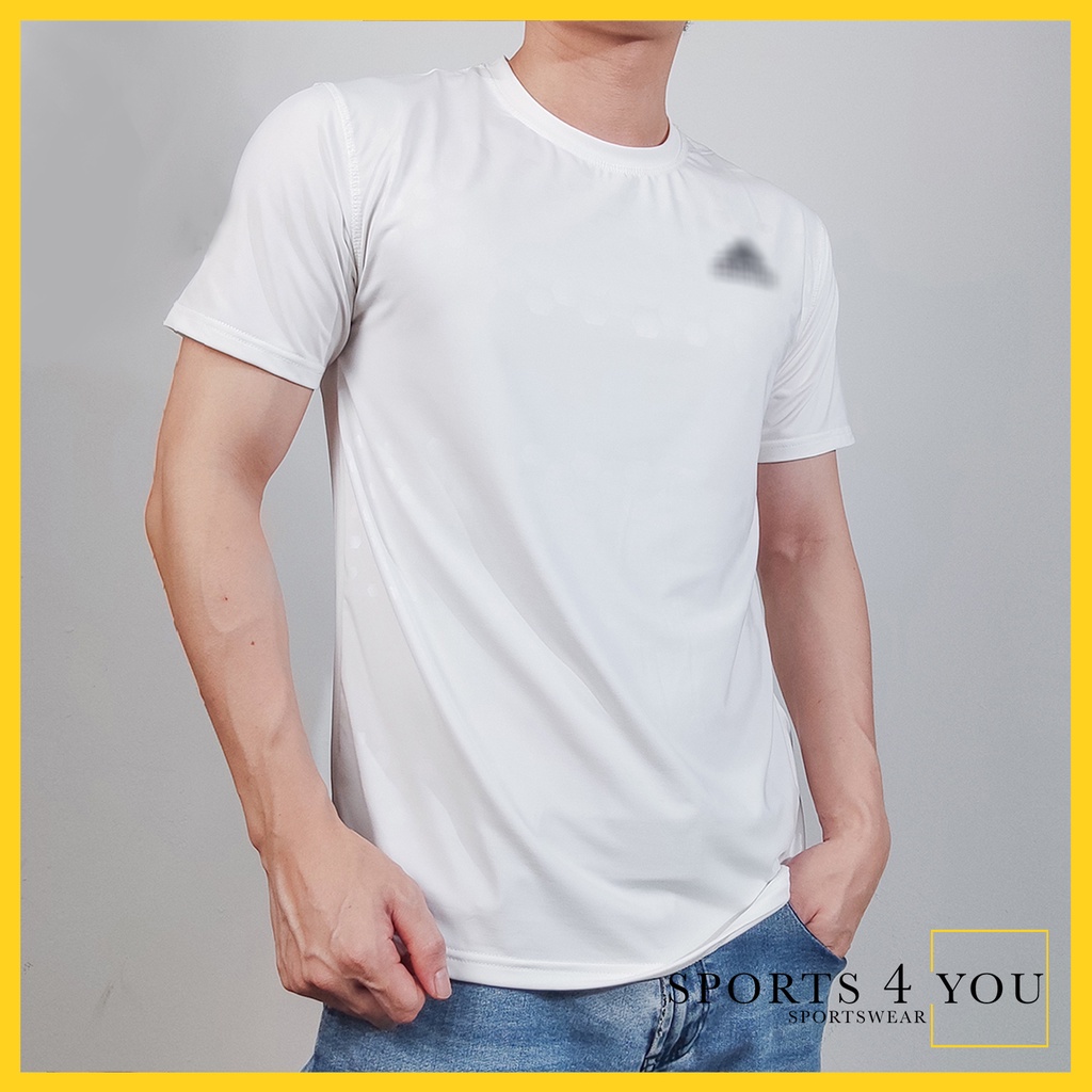 Sportswear AD Logo Running Shirt Polyester Dry Fit Jersey Short Sleeve  Round Neck Training Jersi T-Shirt Baju Sukan