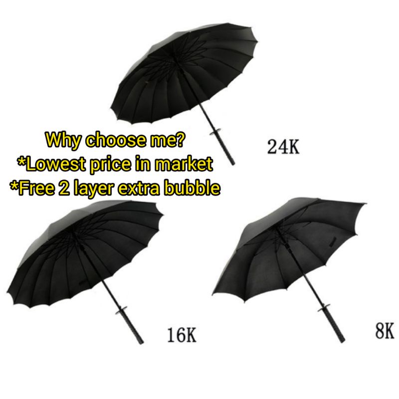 Creative Long Handle Samurai Umbrella Japanese Ninjalike Large