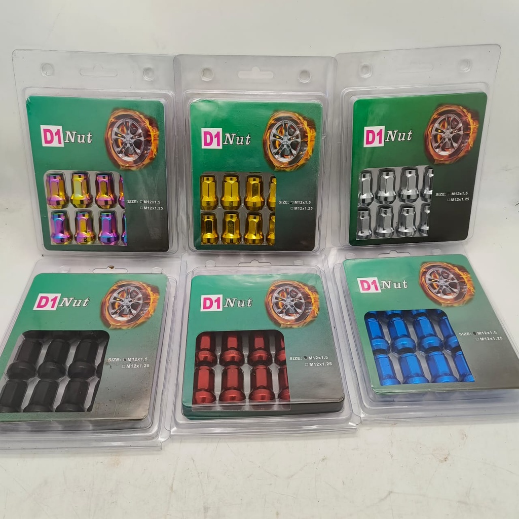 Heavy Duty Heptagon D1 Wheel Nuts Lock Sport Rim M12x1.5 Proton Perodua