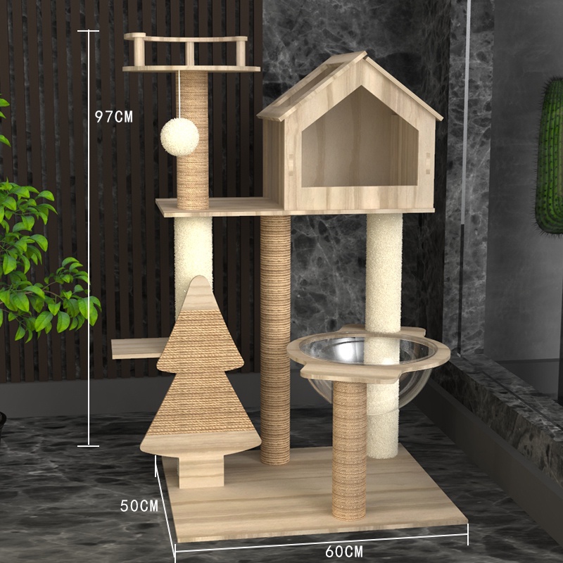 Cat climbing frame space capsule cat nest cat tree all-in-one cat ...