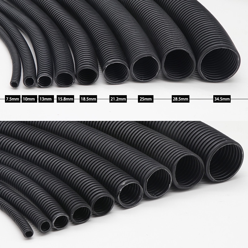 5Meters (7.5mm~34.5mm) Split/Non-split Type Wire Conduit Wire Loom ...