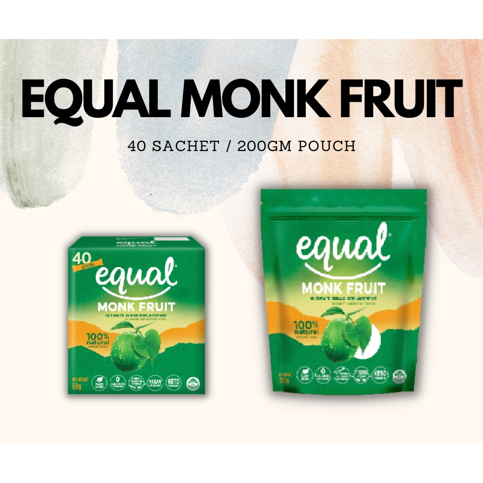 NEW!!! EQUAL Monk Fruit Sugar Replacement with Erythritol (40 sticks
