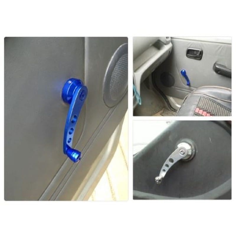 (1 Pair) Aluminum Alloy Car Window Handle Manual Winder Lifter Riser ...