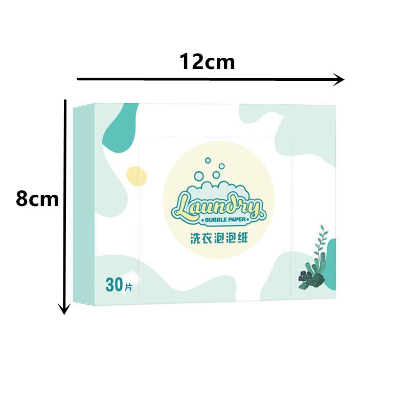 (30 Sheet/Box) Laundry Bubble Paper Laundry Detergent Sheet ...
