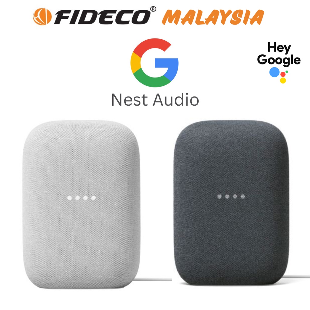 Image showcasing Google Nest Audio Smart Speaker with Google Assistant | Shopee Malaysia